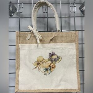 Canvas Tote Bag with Shabby Summer Hats 👒 Print - Brand 🆕